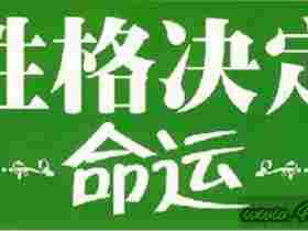 真正起决定性作用的，恰是你的性格