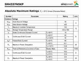 SM4337（N-mos管）